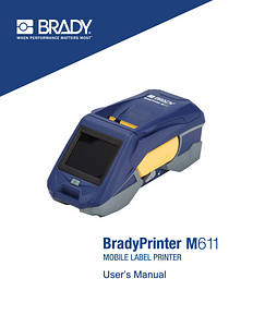 BradyPrinter M611 User Manual in English