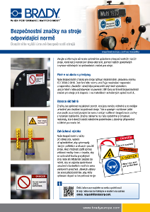 Machine Safety Signs infosheet - Czech