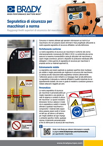 Machine Safety Signs infosheet - Italian
