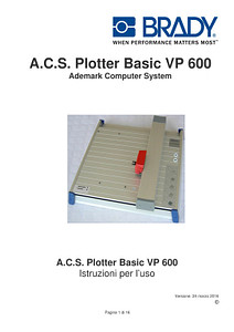 VP600 Plotter Manual
