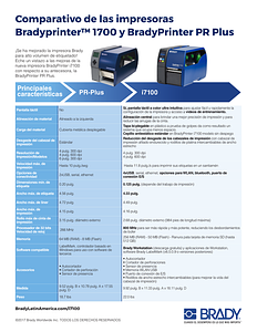 Guía comparativa de impresoras PR Plus - i7100