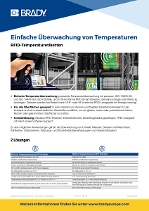 RFID Temperature Labels Infosheet in German