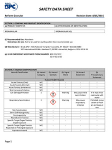 SPC Re-Form Granular SDS Sheet