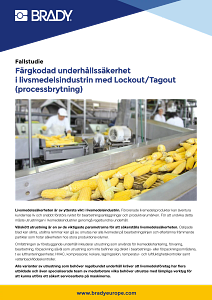 Färgkodad underhållssäkerhet i livsmedelsindustrin med Lockout/Tagout (processbrytning)