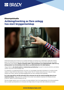 Avlåsing/merking av flere anlegg hos stort bryggeriselskap - Eksempelstudie