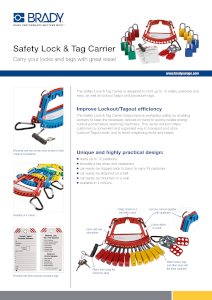 Safety Lock & Tag Carrier Sellsheet in English