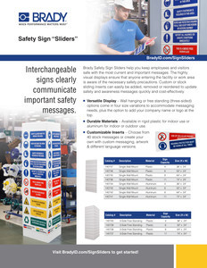 Safety Sign Sliders Informational Sheet