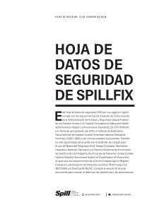 Spillfix Safety Data Sheet - Spanish