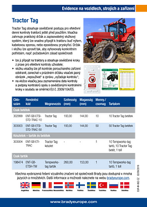 Tractor Tag sell sheet - Czech