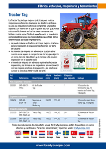 Tractor Tag sell sheet - Spanish
