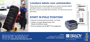 Tyre Labels Card Benelux - Dutch and French
