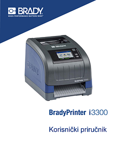BradyPrinter i3300 user manual in Croatian