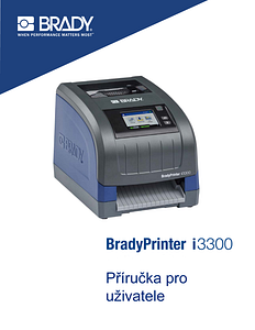 BradyPrinter i3300 user manual in Czech