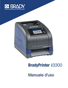 BradyPrinter i3300 user manual in Italian
