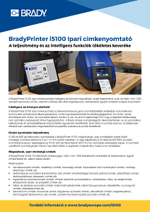 BradyPrinter i5100 Infosheet Europe - Hungarian