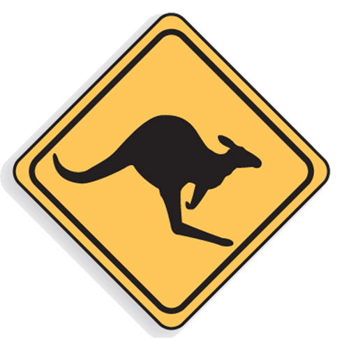 symbol vs sign traffic regulatory kangaroo signs traffic symbol sign signs regulatory