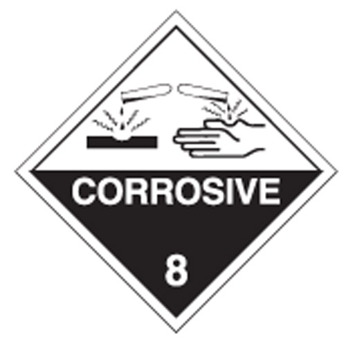 Dangerous Goods Labels & Placards Corrosive 8 Labels