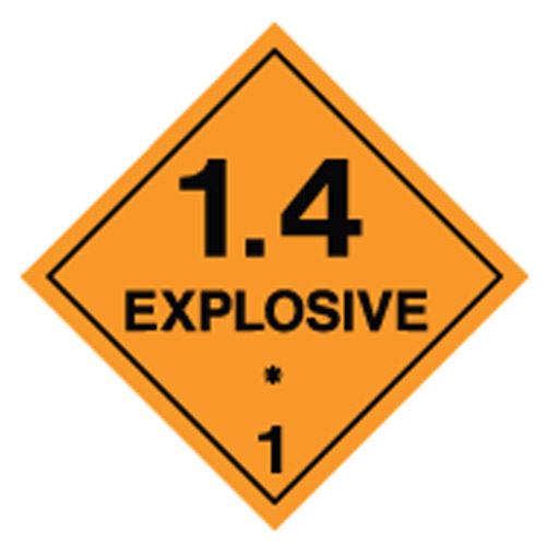 Dangerous Goods Labels & Placards Explosive 1.4 Labels
