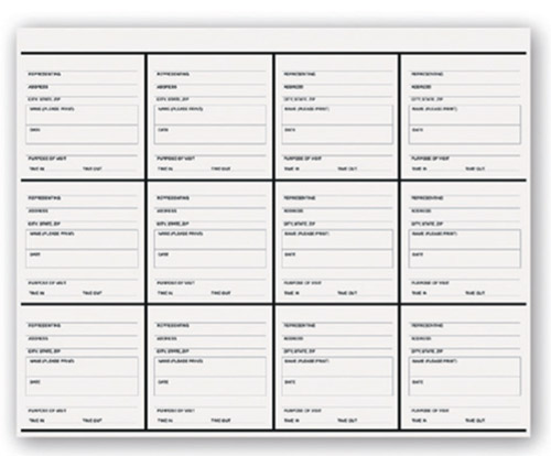 25 Visitor Log Sheets - 863209 - Brady Australia