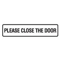 Door Sign - H45mm x W200mm - Self Adhesive Vinyl - Please Close The Door