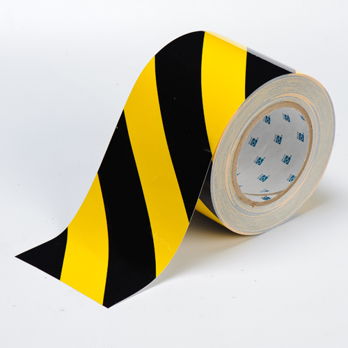 Floor Marking Tape 101mm Black and Yellow Toughstripe Polyester