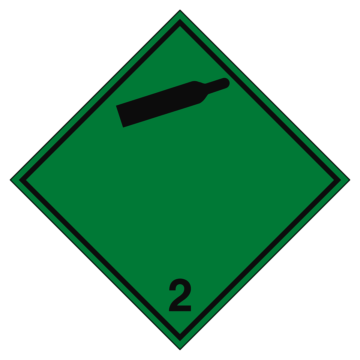 86257502 | Gevaarlijke stoffen pictogram - ADR 2.2B-100*100-B7541