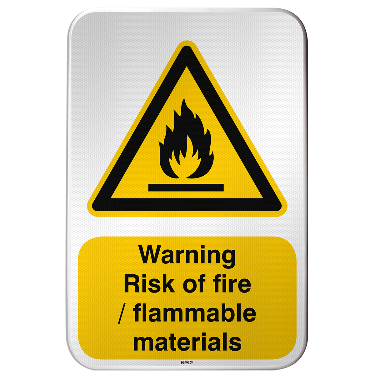 Brady Part: 306146 | ISO Safety Sign - Warning, Flammable materials |  www.brady.eu, image size:1200x1200