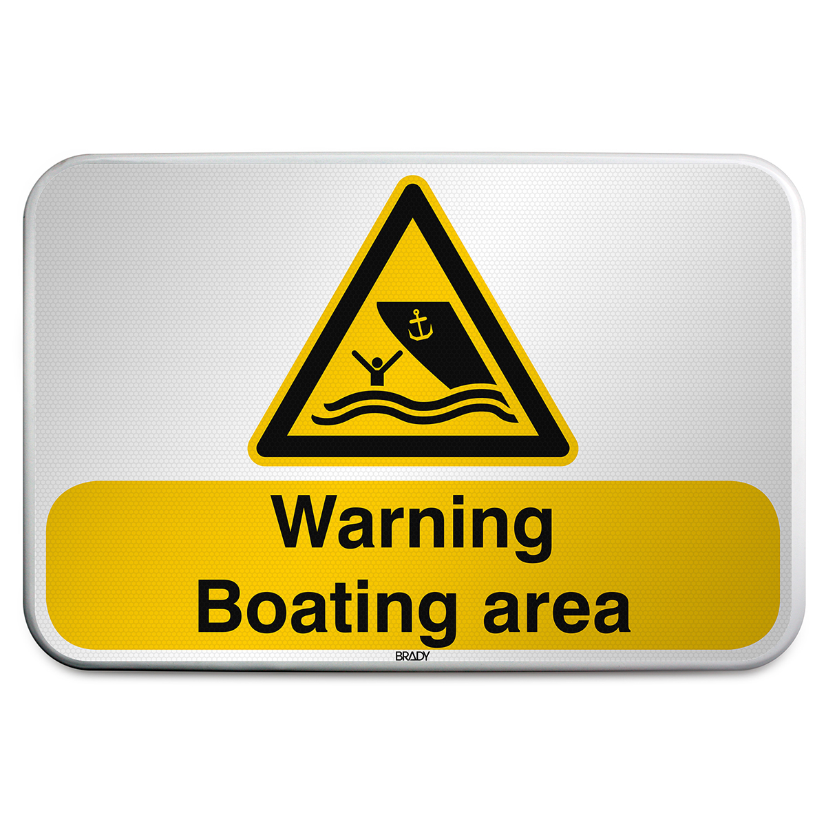 Row Boating Sign ISO Safety Sign - Warning, Boating area - Brady Part: 306483 | Brady ...