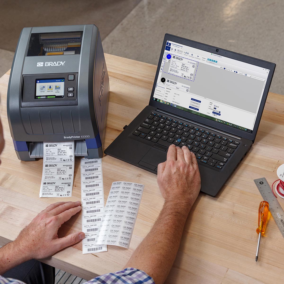 i3300 Industrial Label Printer with Wifi UK with Brady Workstation SFID Suite Brady Part