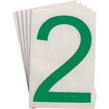 Standard Number Code Sticker Green Brady Part: 121862 | ToughStripe Green Number and Letter Labels | www ...