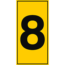 T8 Numbers Brady Part: 237801 | ToughWash Numbers | Brady.co.uk