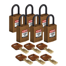 Brady Cadenas SafeKey Rouge 25mm - Diélectrique, Anti-Étincelles Pour Électriciens