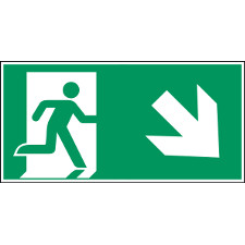 Emergency exit (right) - ISO 7010 - E002/A135 | Brady | Brady.co.uk