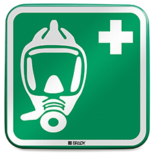 ISO Safety Sign - Emergency escape breathing device - Brady Part ...