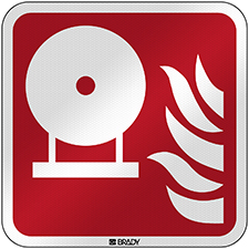 ISO Safety Sign - Fixed fire extinguisher bottle - Brady Part: 303834 ...