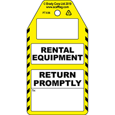 Already Rented Tag Rental Equipment (return to)-tag - Brady Part: PROC-GB-PT 036-50 ...