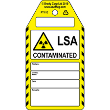 LSA Contaminated tag - Brady Part: PROC-GB-PT 052-50 | Brady | Brady.eu