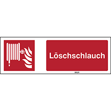 Feuerlöschschlauch Schild 