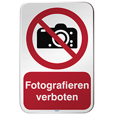 ISO-Sicherheitsschild - Fotografieren Verboten - Brady Part: 305155 ...