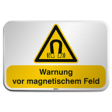 ISO-Sicherheitsschild - Warnung Vor Magnetischem Feld - Brady Part ...