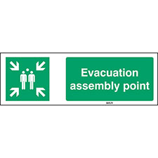 ISO Safety Sign - Evacuation assembly point - Brady Part: 814985 ...