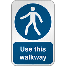 ISO Safety Sign - Use this walkway - Brady Part: 303164 | Brady | Brady.eu