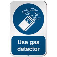 ISO Safety Sign - Use gas detector - Brady Part: 305911 | Brady | Brady.eu