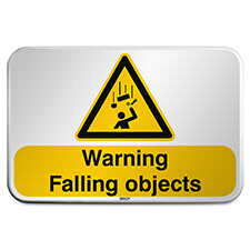 Brady Part: 306276 | ISO Safety Sign - Warning, Falling objects | www ...