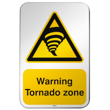 Brady Part: 311441 | ISO Safety Sign - Warning; Tornado zone | www.brady.eu