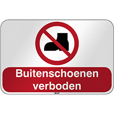 ISO-veiligheidspictogram - Buitenschoenen verboden - Brady Part: 304281 |  Brady | Brady.nl