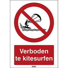 ISO Sicherheitskennzeichnung - Kitesurfen verboten main image 1