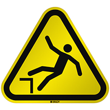 Brady Part: 304365 | ISO Safety Sign - Warning, Drop, fall | Brady.co.uk