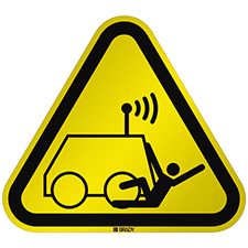 Reflective ISO Safety Sign - Warning: Run over by remote operator ...