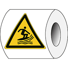 Brady Part: 300688 | ISO Safety Sign - Warning, Surf craft area | Brady ...